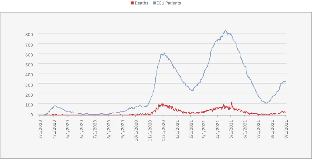 Deaths and ICU Patients